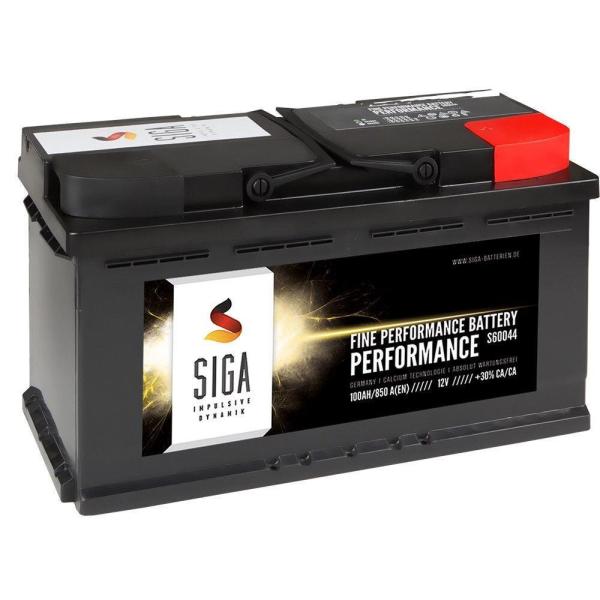 SIGA Performance Autobatterie 100Ah 12V (+Pol Rechts)